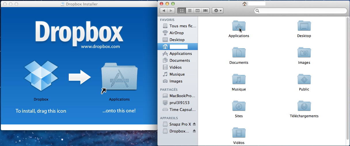 Installer le client dropbox
          en local