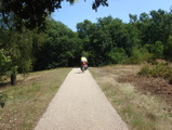 Sur la piste cyclable