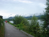 19 Jul - Piste rive gauche du Rhin, Michel arrive vers nous