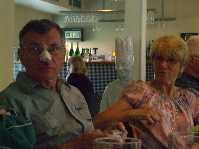 Guy s'est abimé le nez