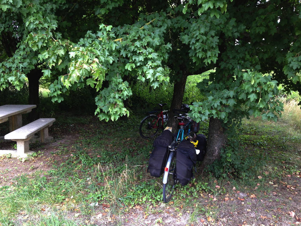 Pique-nique
          des v&eacute;los