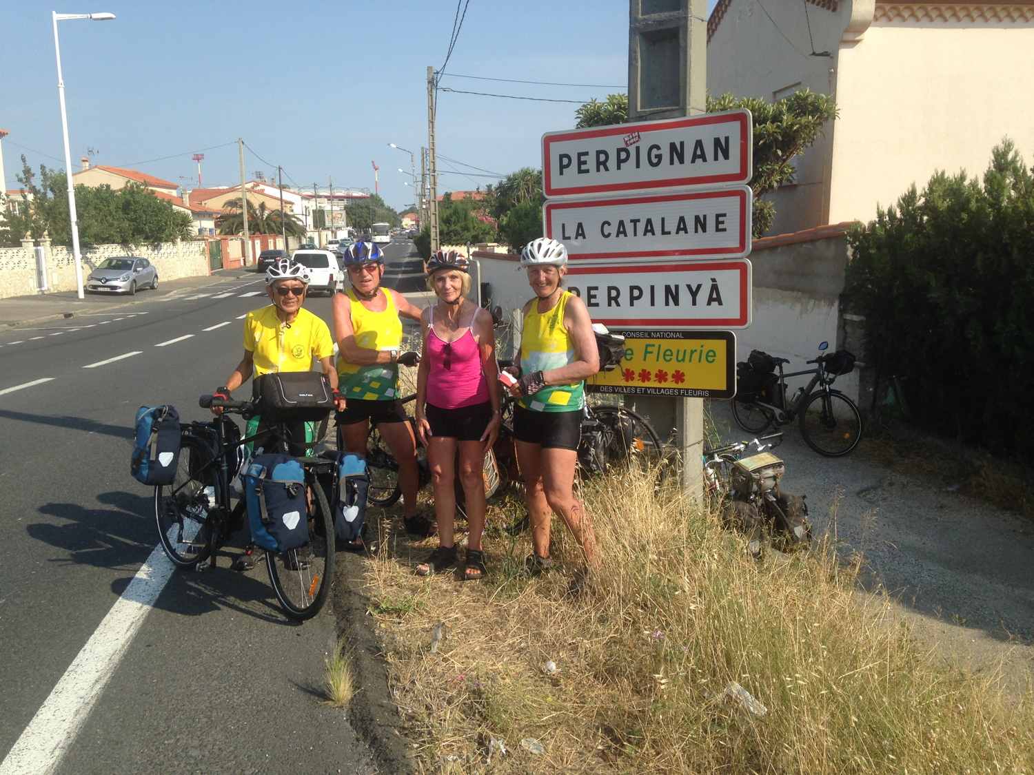 Arriv&eacute;e sur
          Perpignan